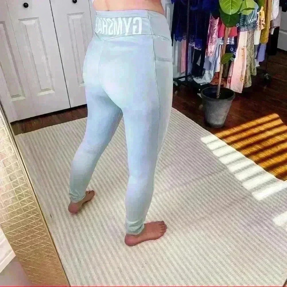 GYMSHARK Recess High Waist Pocket Leggings in Mint Green - Picture 3 of 8